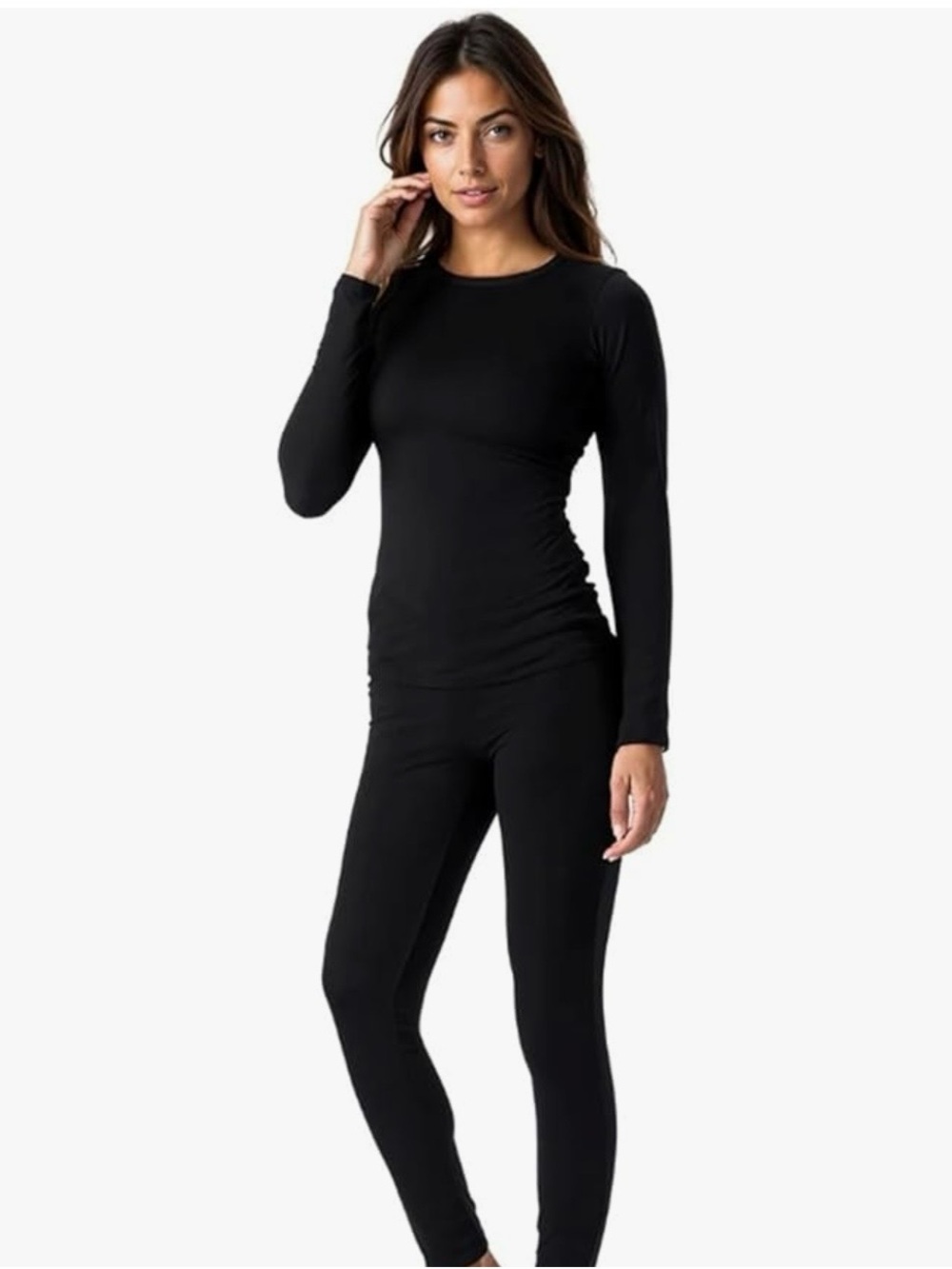 Black Long Sleeve Thermal Top